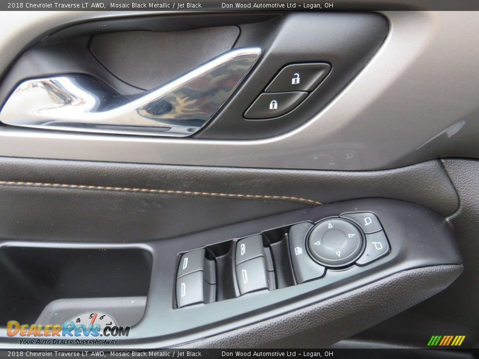 2018 Chevrolet Traverse LT AWD Mosaic Black Metallic / Jet Black Photo #18