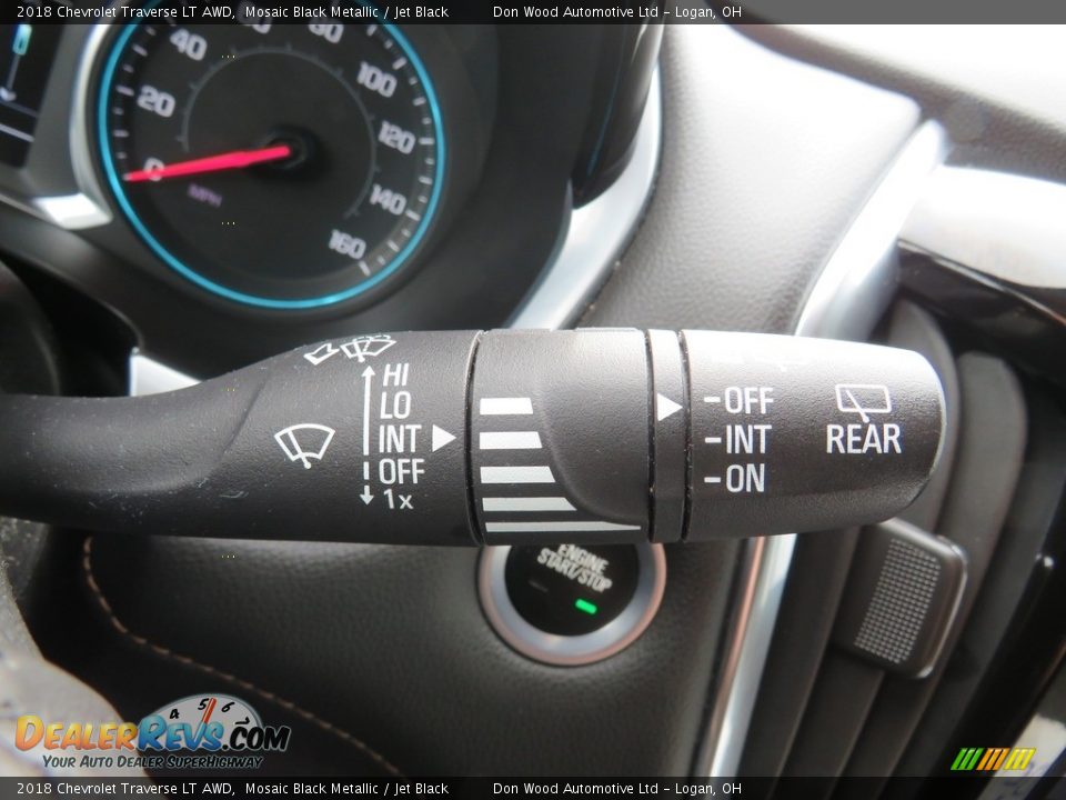 2018 Chevrolet Traverse LT AWD Mosaic Black Metallic / Jet Black Photo #26