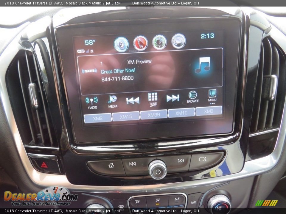 2018 Chevrolet Traverse LT AWD Mosaic Black Metallic / Jet Black Photo #27