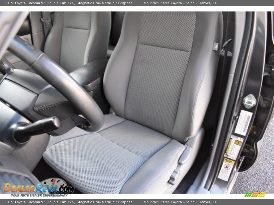 2015 Toyota Tacoma V6 Double Cab 4x4 Magnetic Gray Metallic / Graphite Photo #12