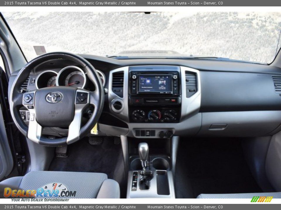 2015 Toyota Tacoma V6 Double Cab 4x4 Magnetic Gray Metallic / Graphite Photo #13