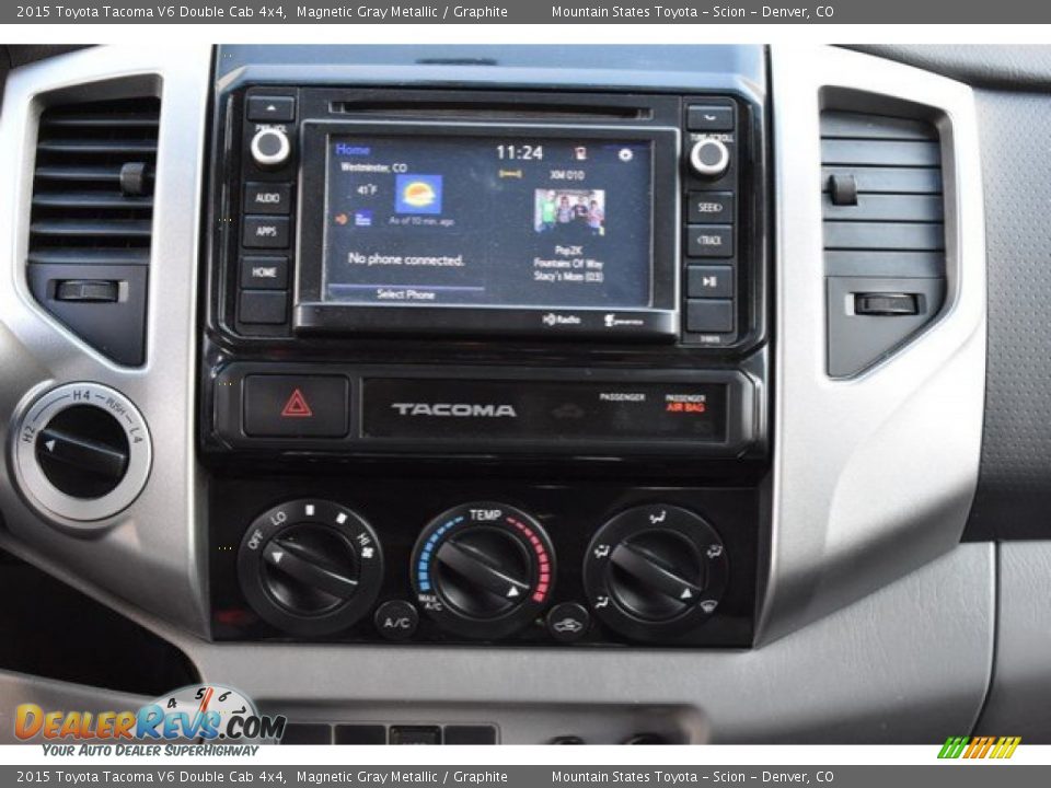 2015 Toyota Tacoma V6 Double Cab 4x4 Magnetic Gray Metallic / Graphite Photo #14