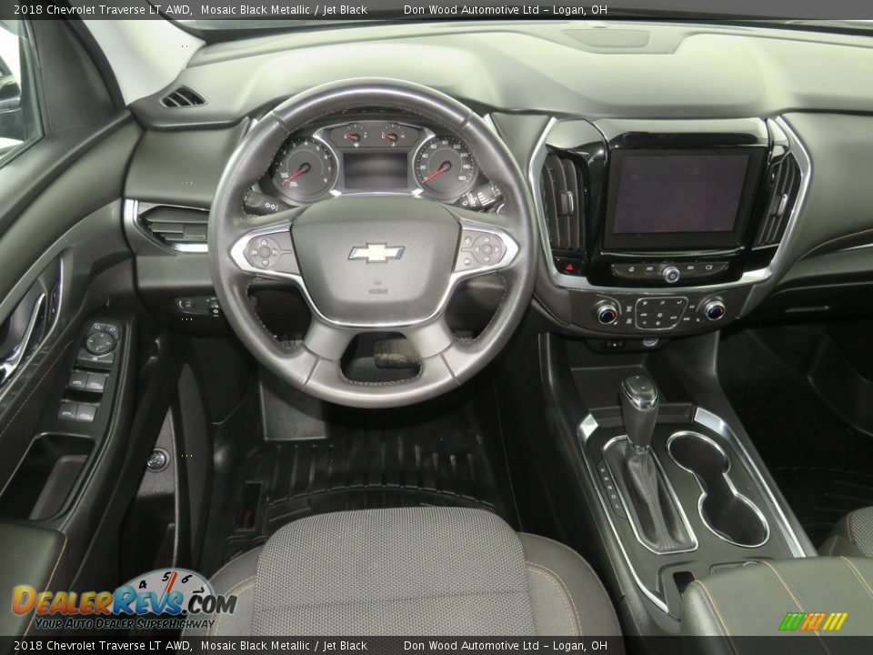 2018 Chevrolet Traverse LT AWD Mosaic Black Metallic / Jet Black Photo #36