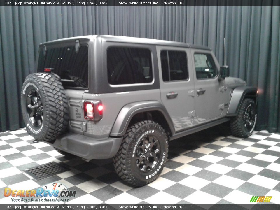 2020 Jeep Wrangler Unlimited Willys 4x4 Sting-Gray / Black Photo #6