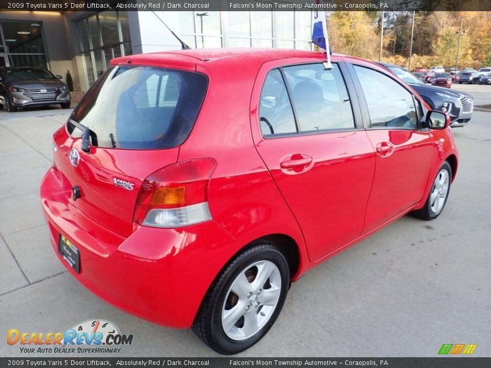 2009 Toyota Yaris 5 Door Liftback Absolutely Red / Dark Charcoal Photo #2