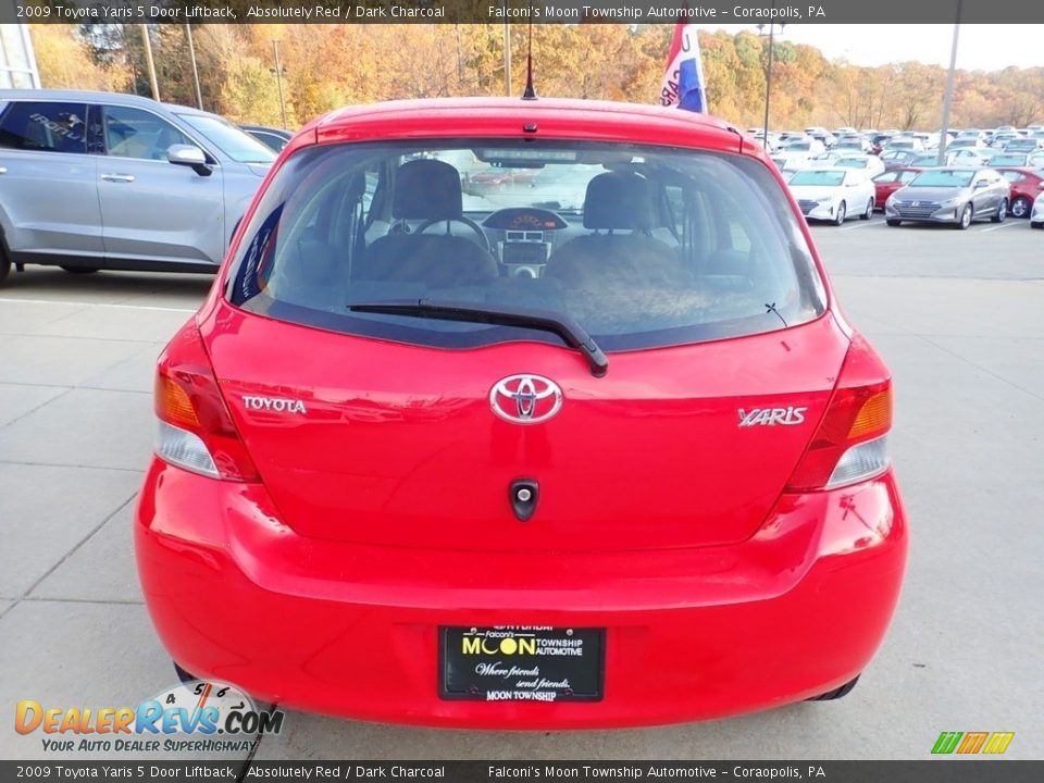 2009 Toyota Yaris 5 Door Liftback Absolutely Red / Dark Charcoal Photo #3