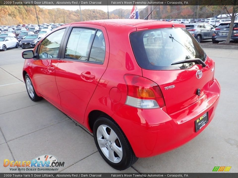 2009 Toyota Yaris 5 Door Liftback Absolutely Red / Dark Charcoal Photo #5