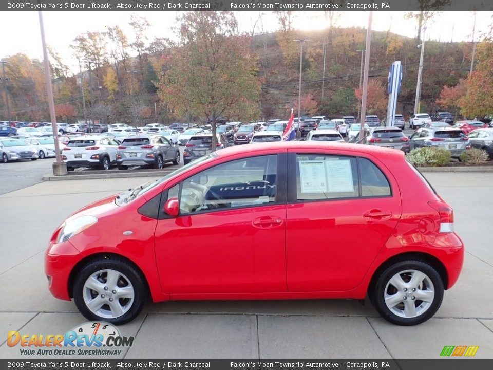 2009 Toyota Yaris 5 Door Liftback Absolutely Red / Dark Charcoal Photo #6