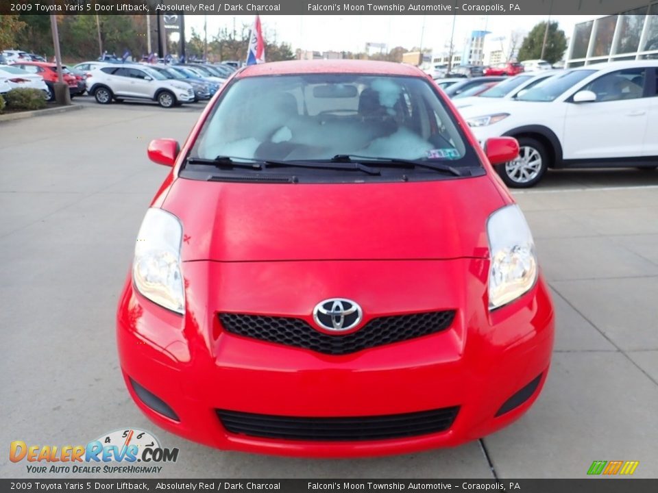 2009 Toyota Yaris 5 Door Liftback Absolutely Red / Dark Charcoal Photo #8