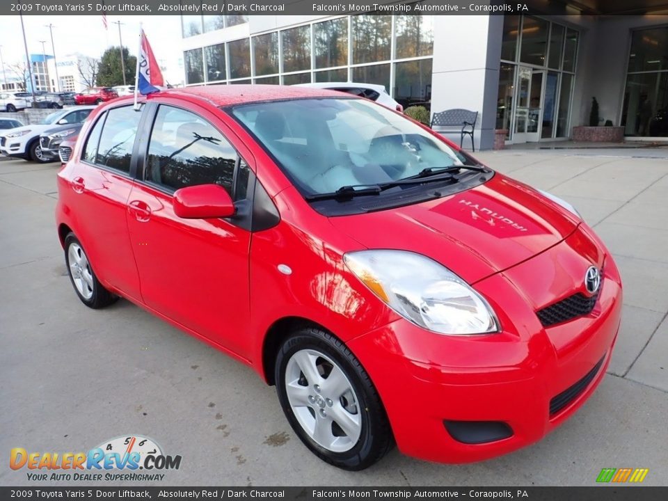 2009 Toyota Yaris 5 Door Liftback Absolutely Red / Dark Charcoal Photo #9