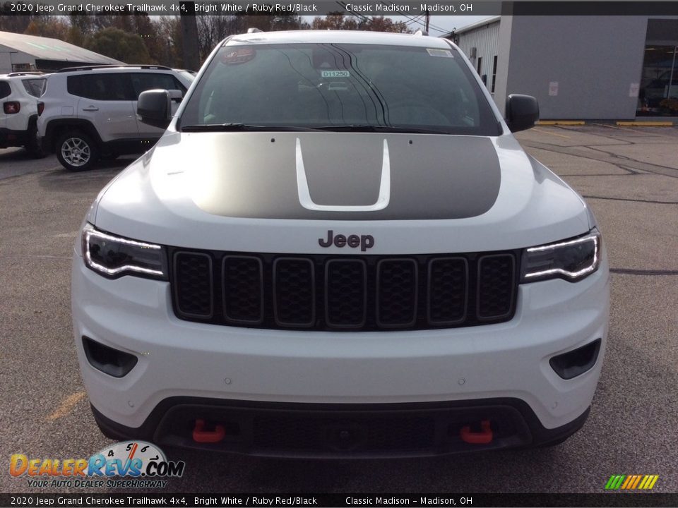 2020 Jeep Grand Cherokee Trailhawk 4x4 Bright White / Ruby Red/Black Photo #4