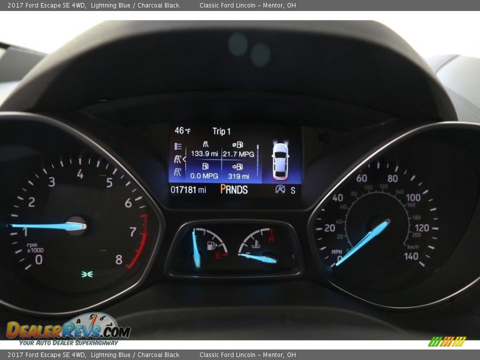 2017 Ford Escape SE 4WD Lightning Blue / Charcoal Black Photo #8