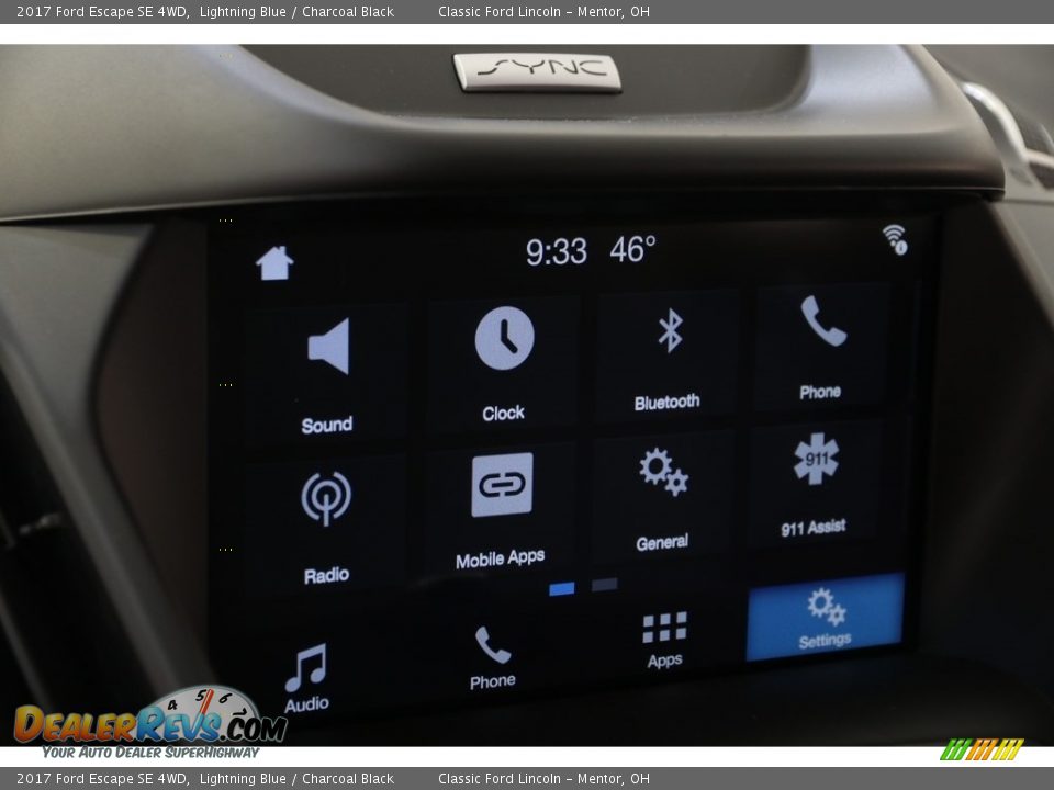 2017 Ford Escape SE 4WD Lightning Blue / Charcoal Black Photo #13