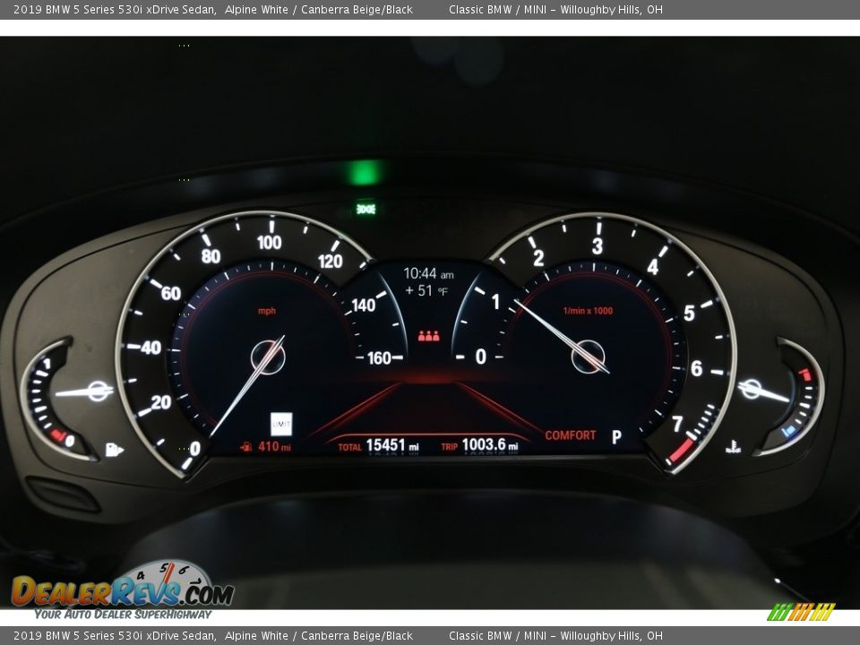 2019 BMW 5 Series 530i xDrive Sedan Alpine White / Canberra Beige/Black Photo #8