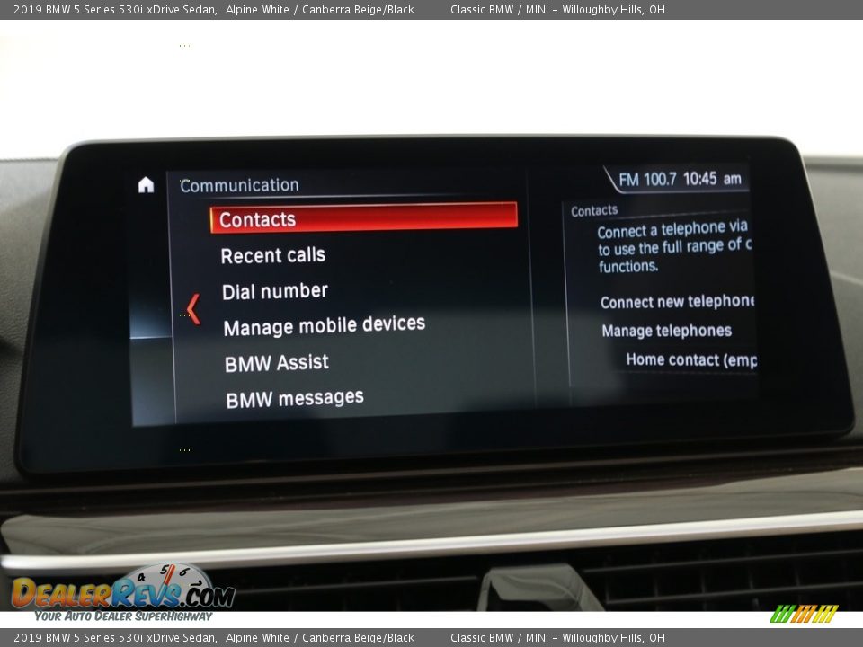 2019 BMW 5 Series 530i xDrive Sedan Alpine White / Canberra Beige/Black Photo #11