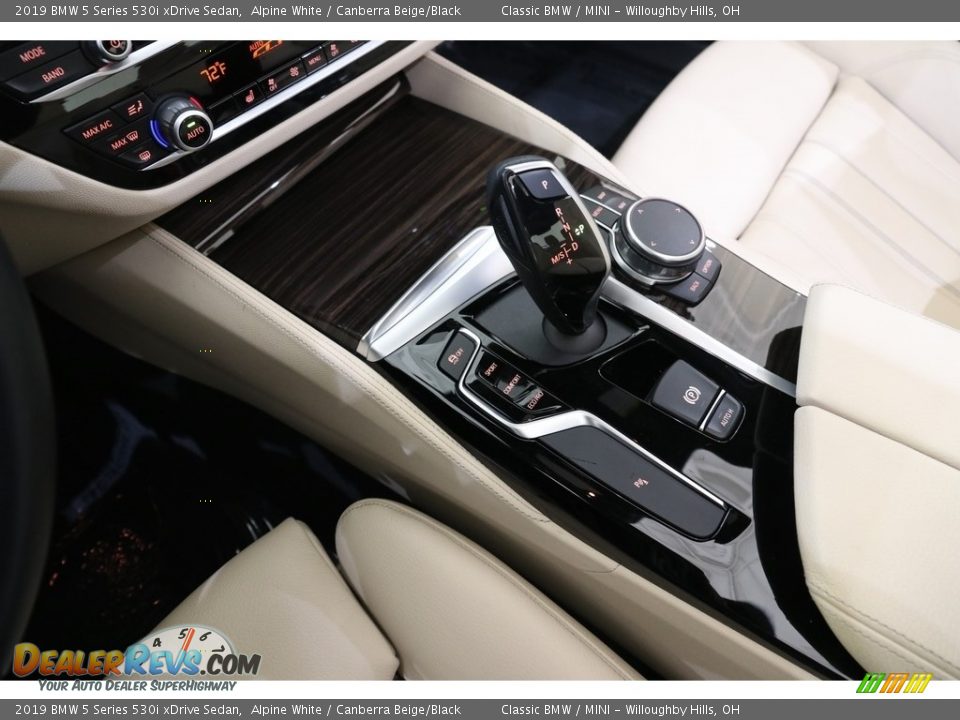 2019 BMW 5 Series 530i xDrive Sedan Alpine White / Canberra Beige/Black Photo #13