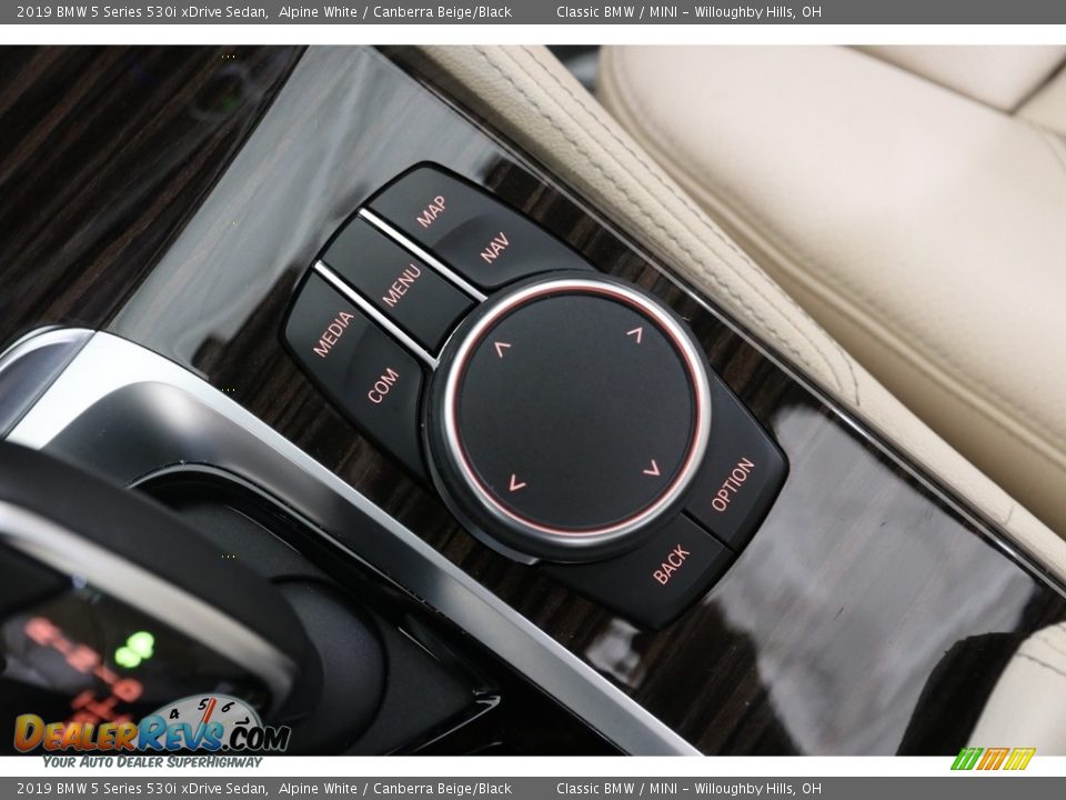 2019 BMW 5 Series 530i xDrive Sedan Alpine White / Canberra Beige/Black Photo #15