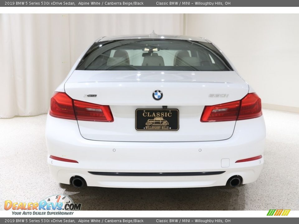 2019 BMW 5 Series 530i xDrive Sedan Alpine White / Canberra Beige/Black Photo #20