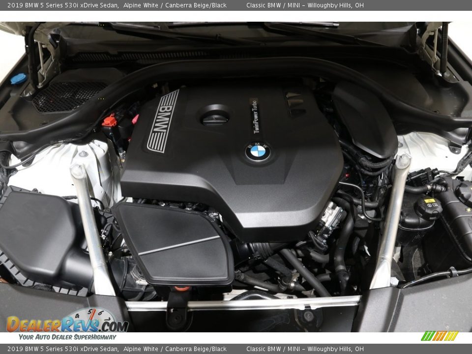 2019 BMW 5 Series 530i xDrive Sedan Alpine White / Canberra Beige/Black Photo #21