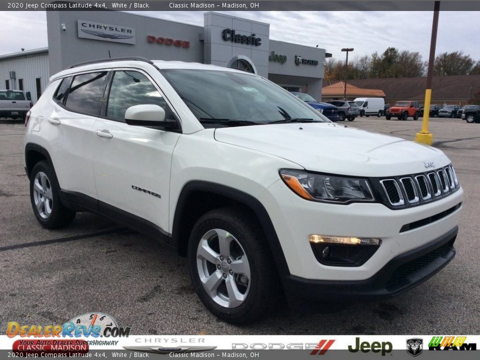2020 Jeep Compass Latitude 4x4 White / Black Photo #1