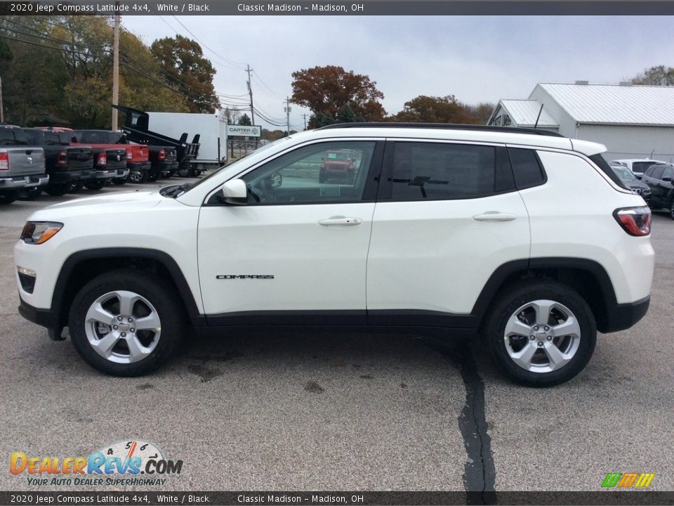 2020 Jeep Compass Latitude 4x4 White / Black Photo #6