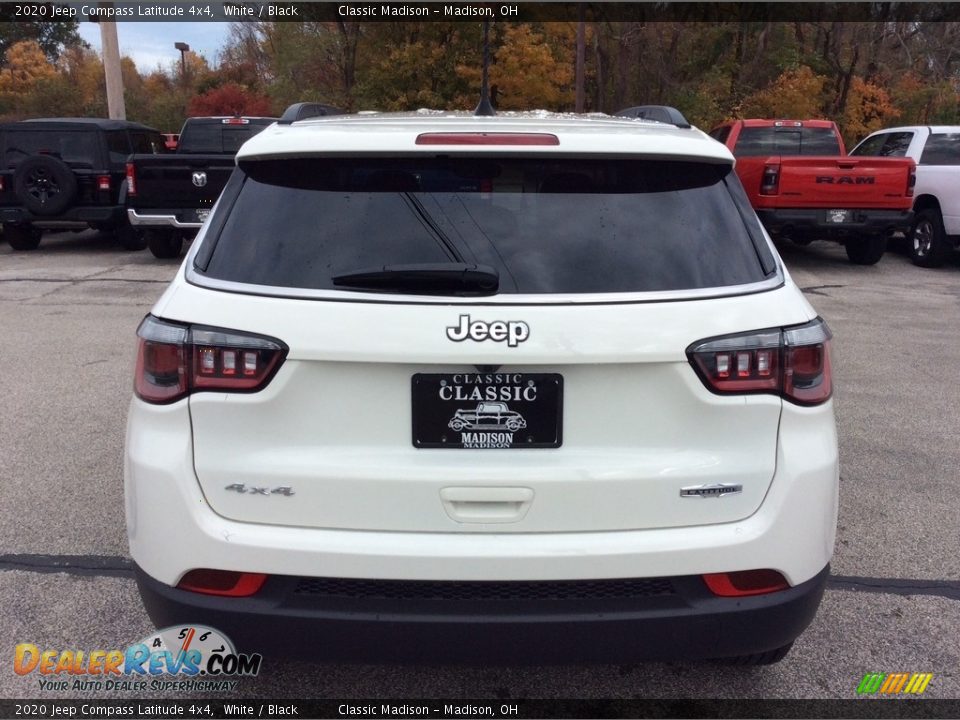 2020 Jeep Compass Latitude 4x4 White / Black Photo #8