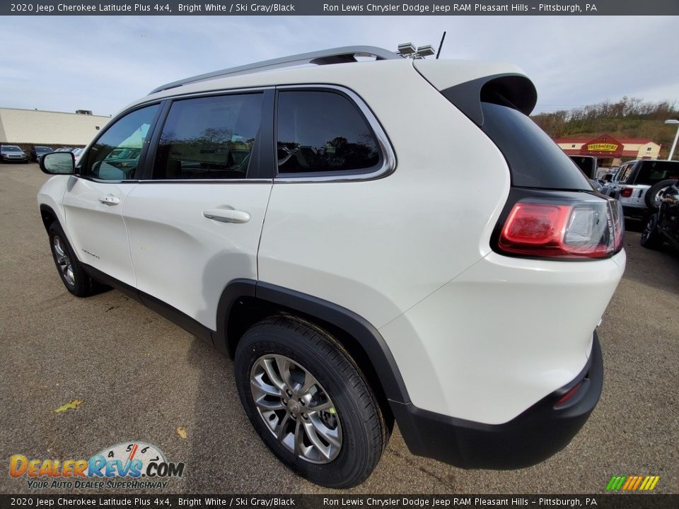 2020 Jeep Cherokee Latitude Plus 4x4 Bright White / Ski Gray/Black Photo #3