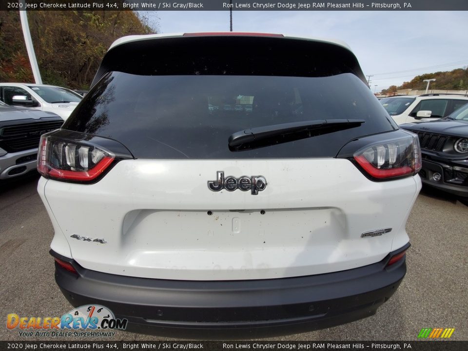 2020 Jeep Cherokee Latitude Plus 4x4 Bright White / Ski Gray/Black Photo #4