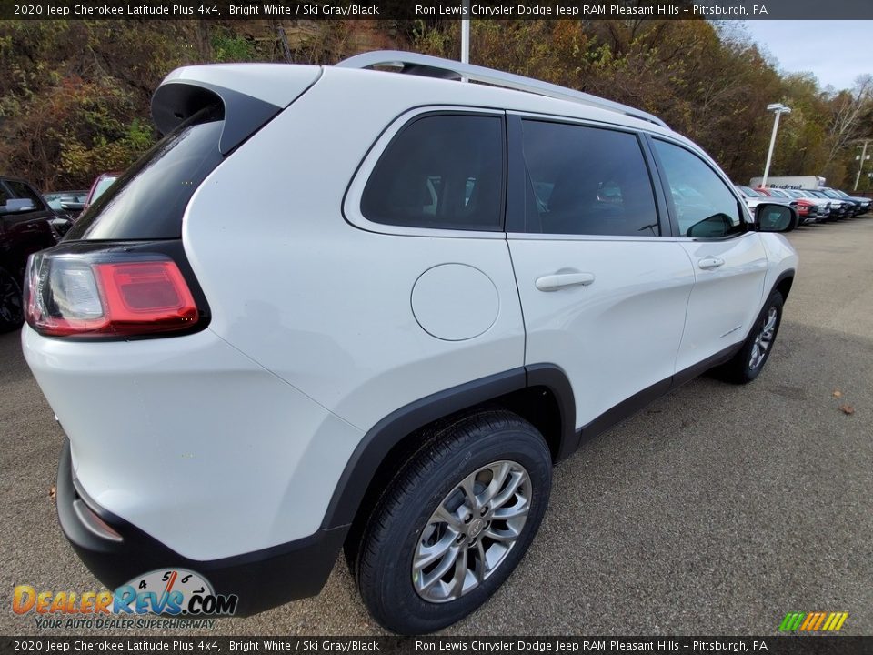 2020 Jeep Cherokee Latitude Plus 4x4 Bright White / Ski Gray/Black Photo #6