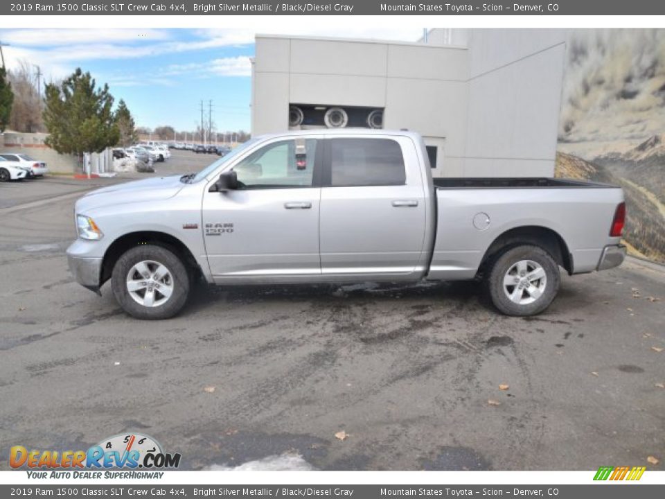 2019 Ram 1500 Classic SLT Crew Cab 4x4 Bright Silver Metallic / Black/Diesel Gray Photo #3