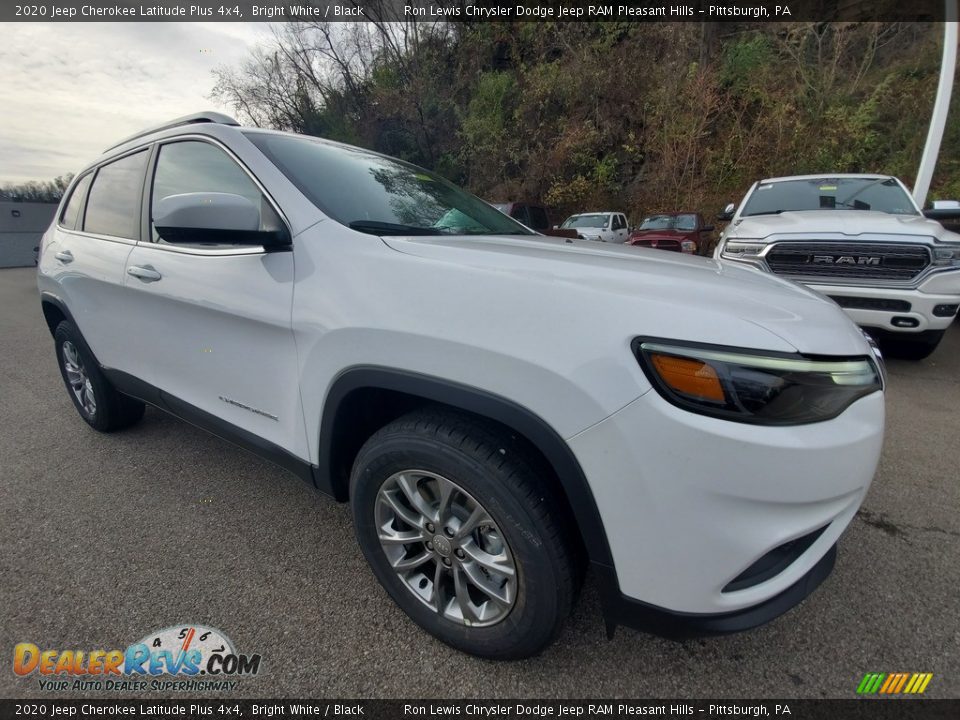 2020 Jeep Cherokee Latitude Plus 4x4 Bright White / Black Photo #8