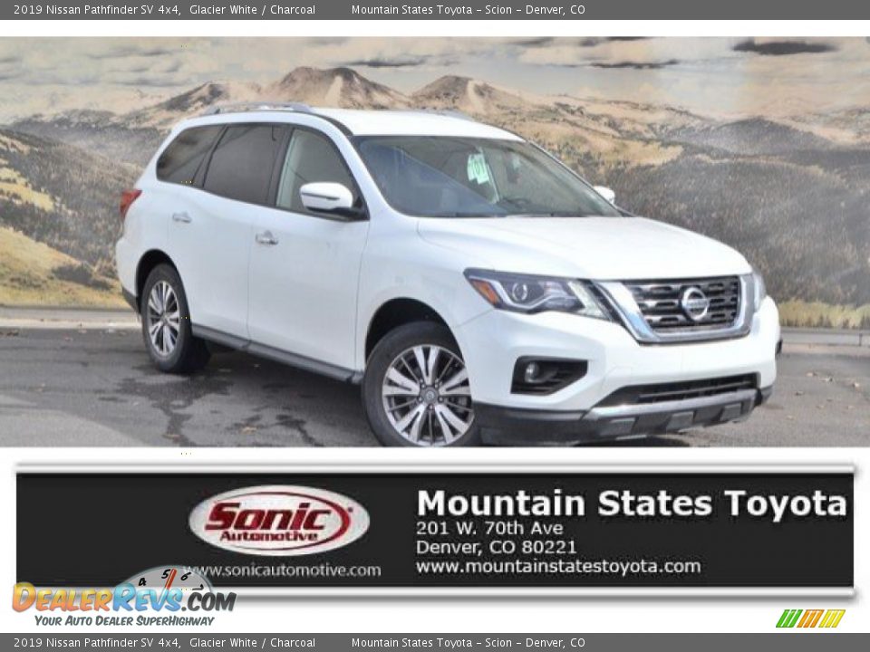 2019 Nissan Pathfinder SV 4x4 Glacier White / Charcoal Photo #1