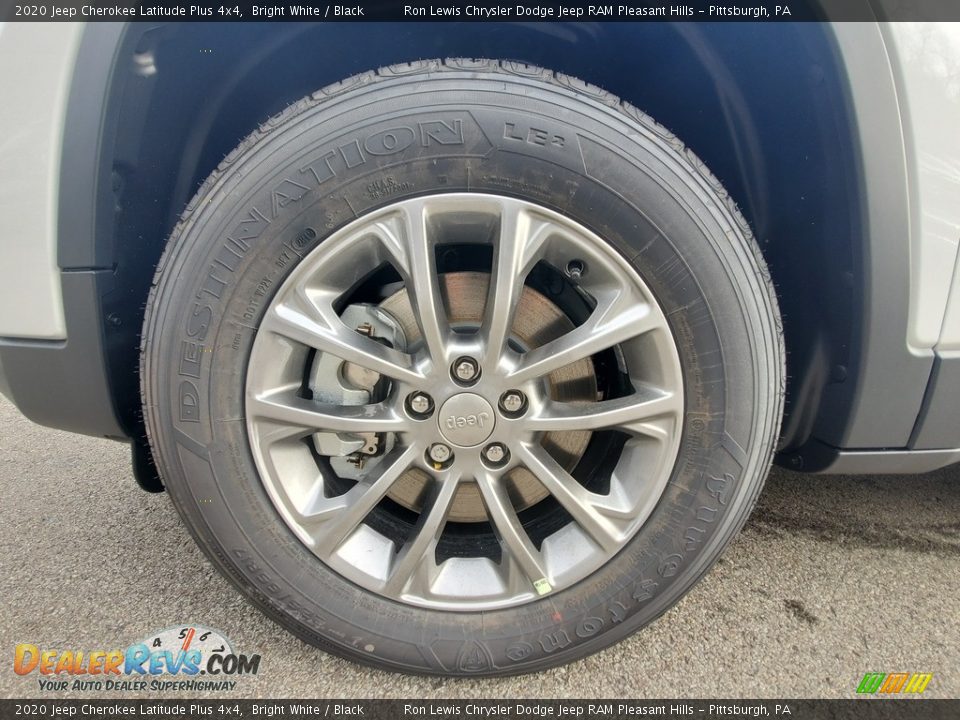 2020 Jeep Cherokee Latitude Plus 4x4 Bright White / Black Photo #10