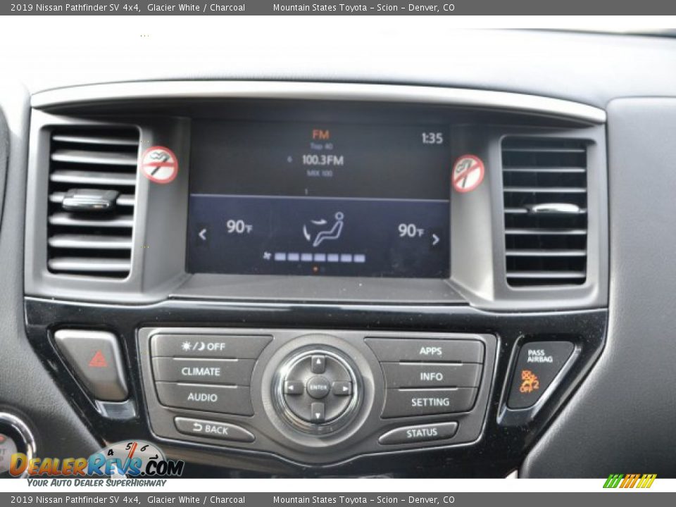 2019 Nissan Pathfinder SV 4x4 Glacier White / Charcoal Photo #11