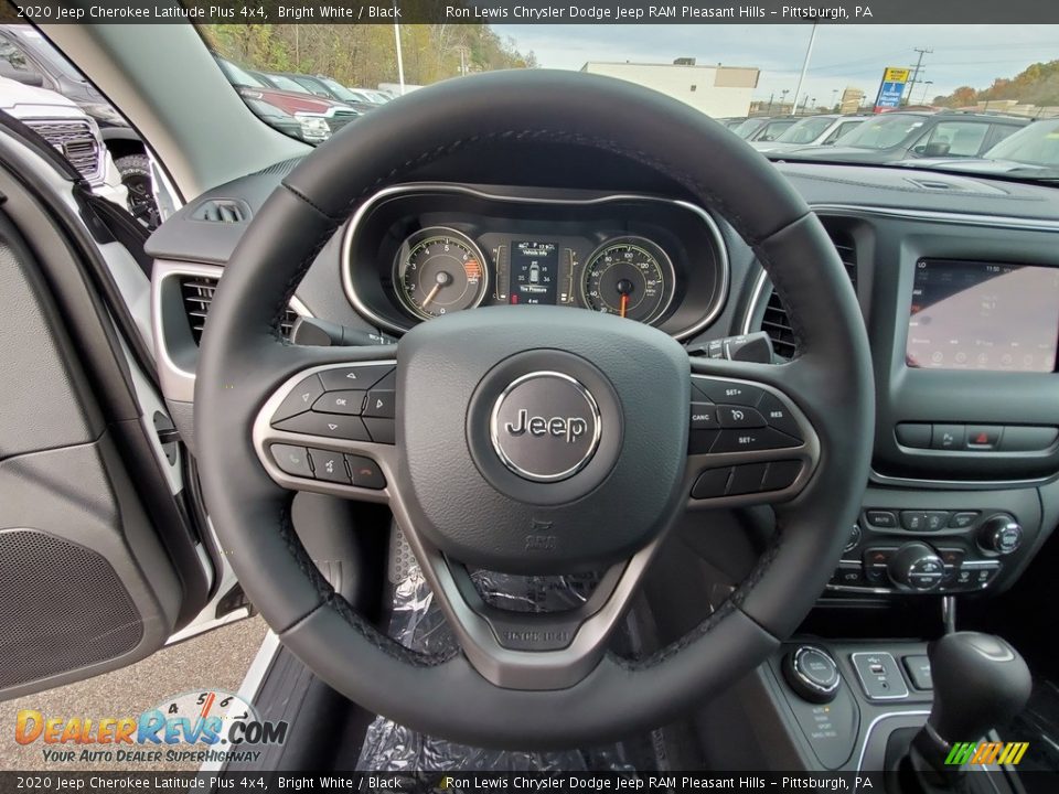 2020 Jeep Cherokee Latitude Plus 4x4 Bright White / Black Photo #18