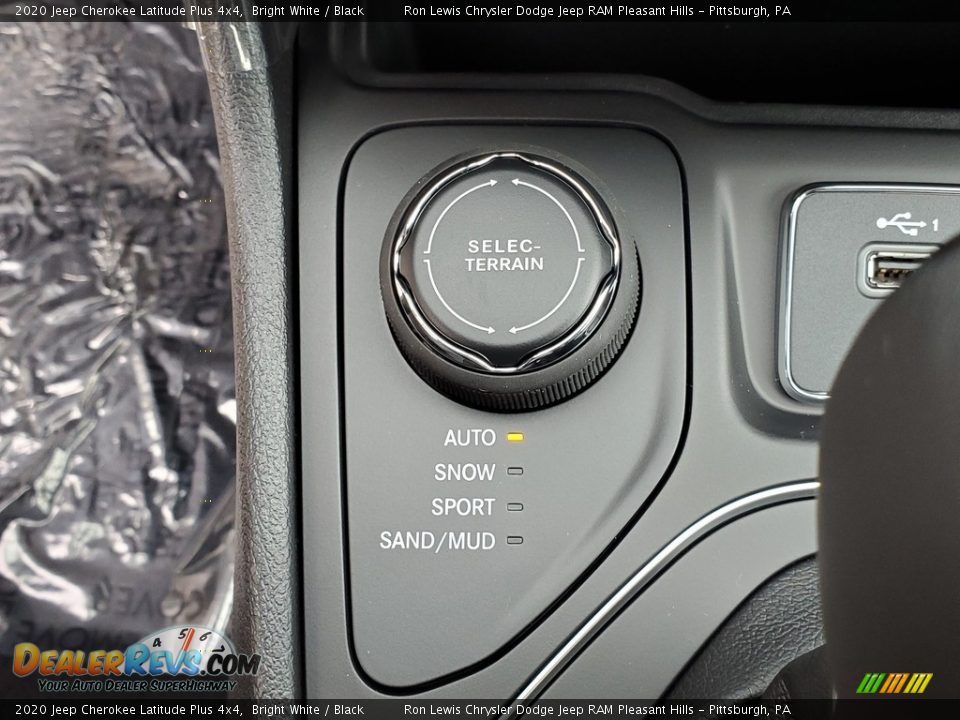 2020 Jeep Cherokee Latitude Plus 4x4 Bright White / Black Photo #20