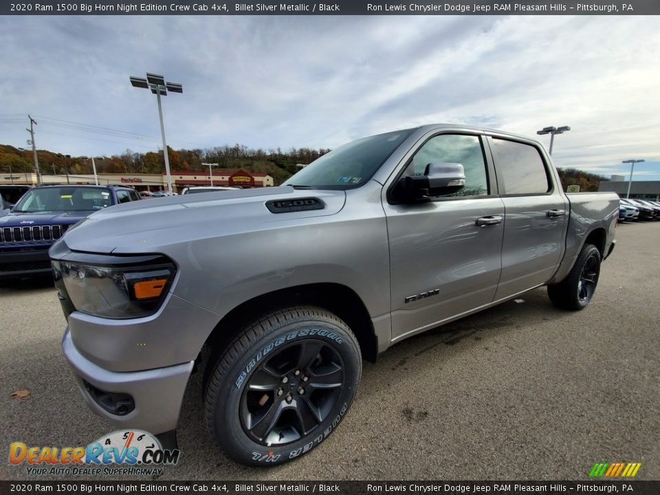 2020 Ram 1500 Big Horn Night Edition Crew Cab 4x4 Billet Silver Metallic / Black Photo #1