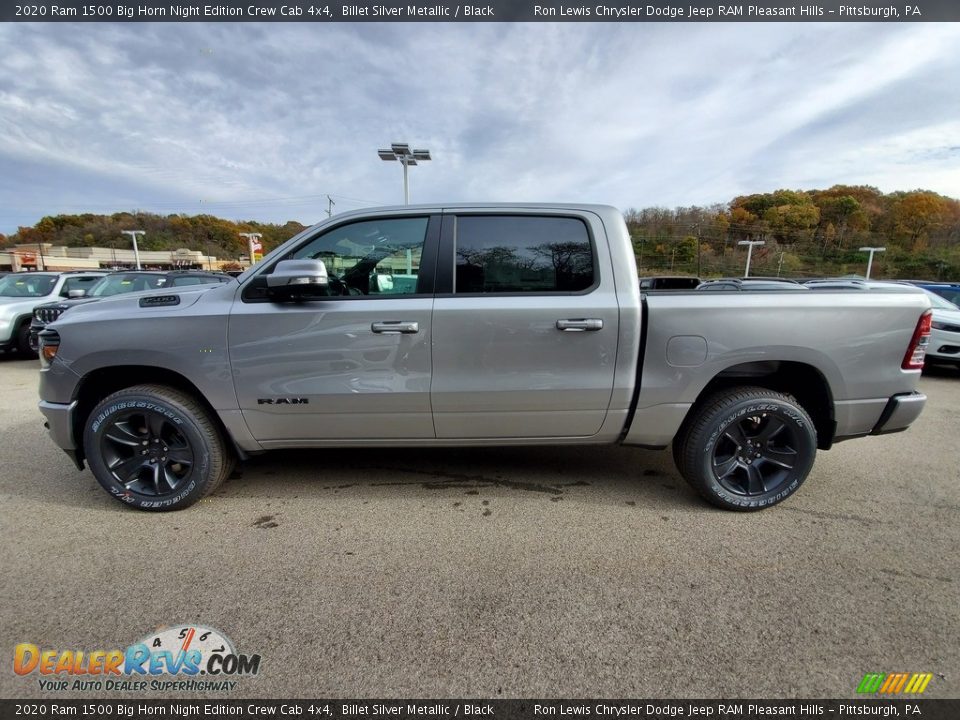 2020 Ram 1500 Big Horn Night Edition Crew Cab 4x4 Billet Silver Metallic / Black Photo #2