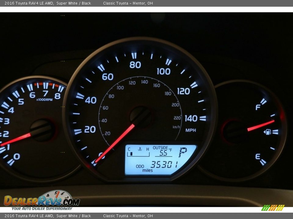 2016 Toyota RAV4 LE AWD Super White / Black Photo #7