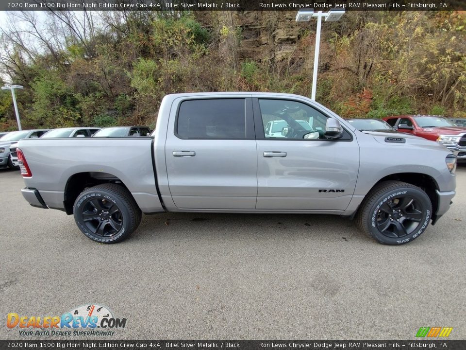 2020 Ram 1500 Big Horn Night Edition Crew Cab 4x4 Billet Silver Metallic / Black Photo #7