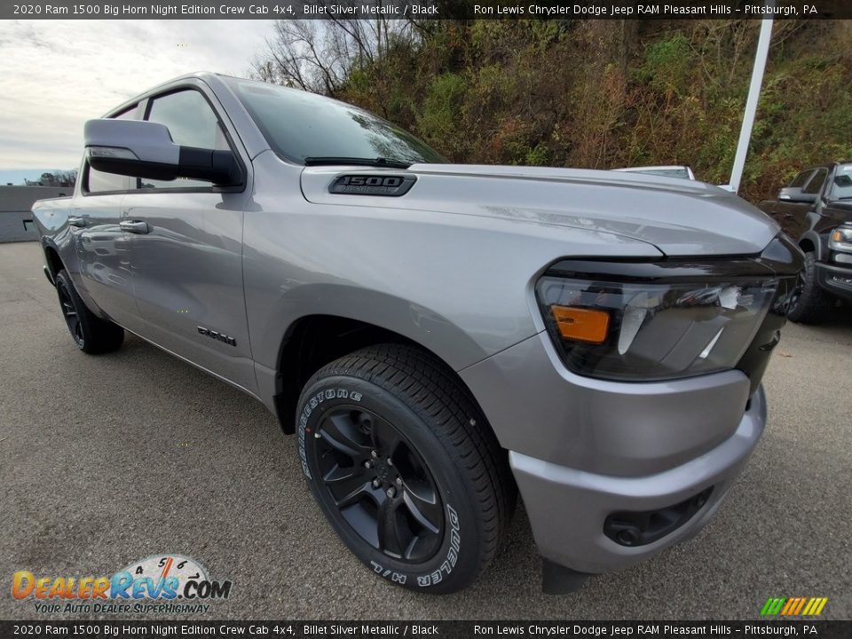 2020 Ram 1500 Big Horn Night Edition Crew Cab 4x4 Billet Silver Metallic / Black Photo #8