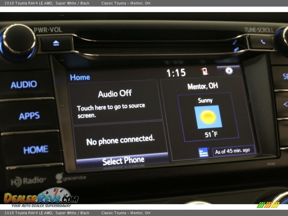 2016 Toyota RAV4 LE AWD Super White / Black Photo #10