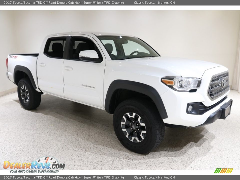2017 Toyota Tacoma TRD Off Road Double Cab 4x4 Super White / TRD Graphite Photo #1