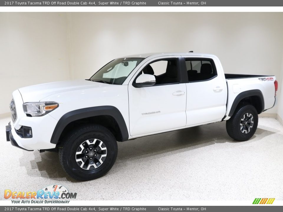 2017 Toyota Tacoma TRD Off Road Double Cab 4x4 Super White / TRD Graphite Photo #3