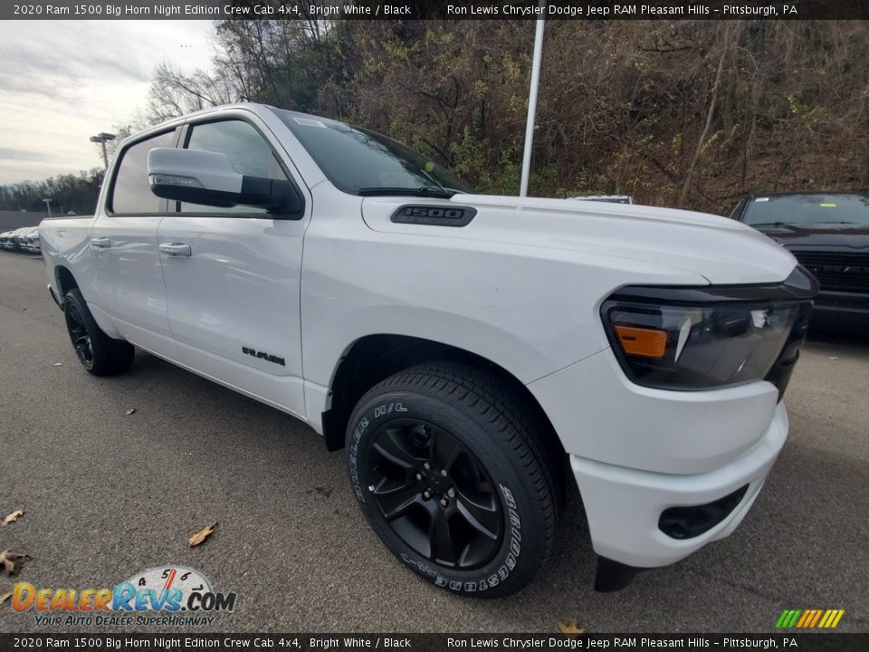 2020 Ram 1500 Big Horn Night Edition Crew Cab 4x4 Bright White / Black Photo #8