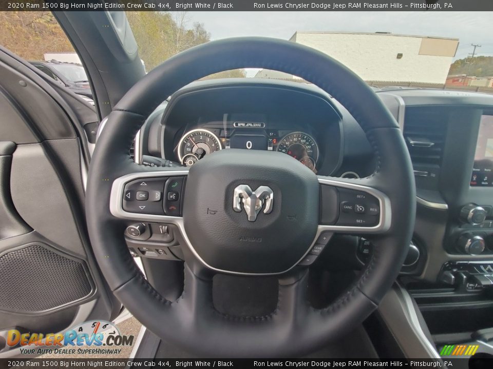 2020 Ram 1500 Big Horn Night Edition Crew Cab 4x4 Bright White / Black Photo #18