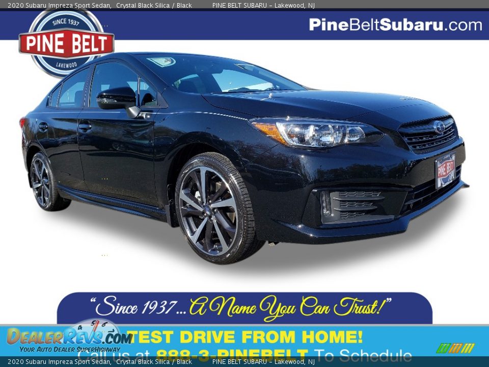 2020 Subaru Impreza Sport Sedan Crystal Black Silica / Black Photo #1