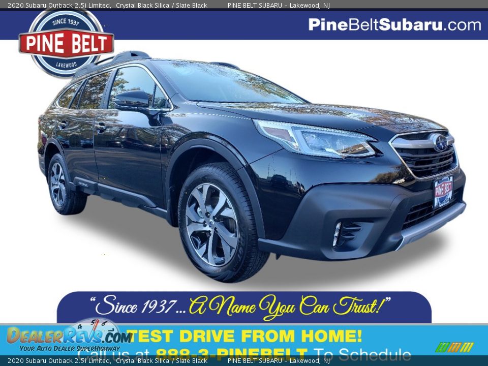 2020 Subaru Outback 2.5i Limited Crystal Black Silica / Slate Black Photo #1