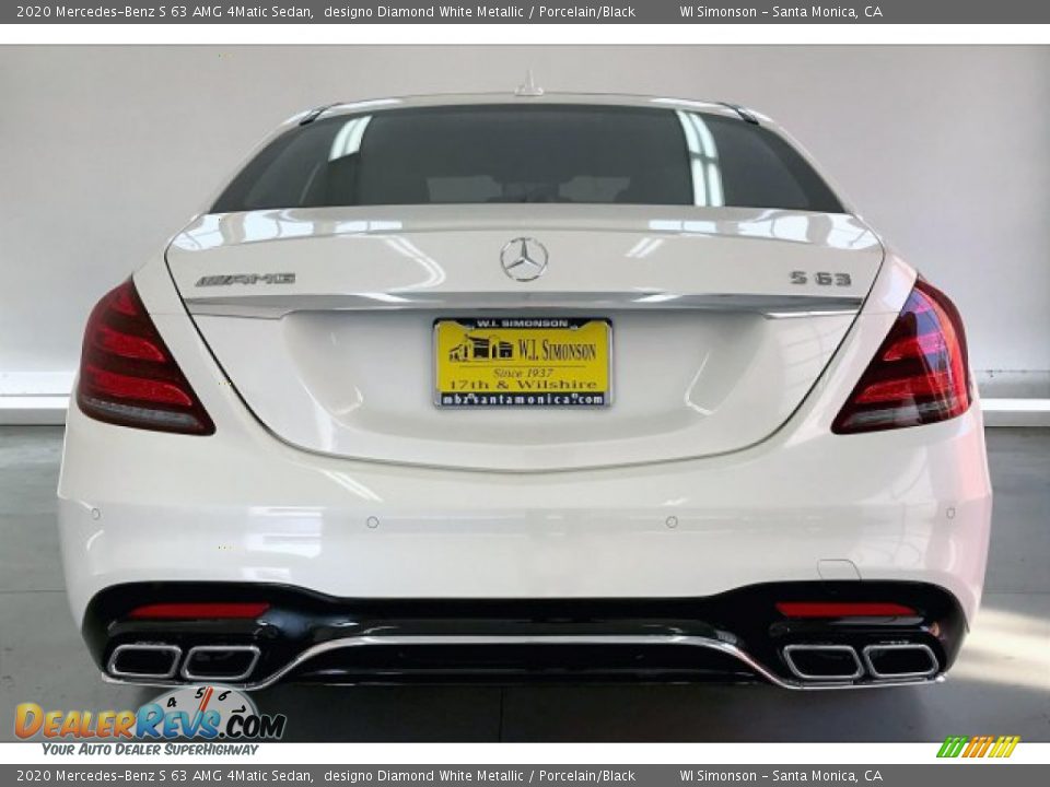 2020 Mercedes-Benz S 63 AMG 4Matic Sedan designo Diamond White Metallic / Porcelain/Black Photo #3