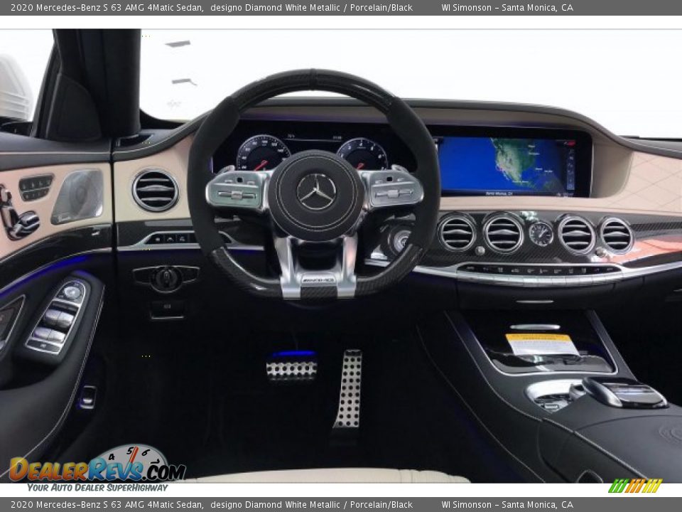 2020 Mercedes-Benz S 63 AMG 4Matic Sedan designo Diamond White Metallic / Porcelain/Black Photo #4